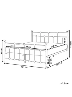 Doppelbett LYNX in Schwarz - (W) 121 x (H) 110 x (L) 209 cm