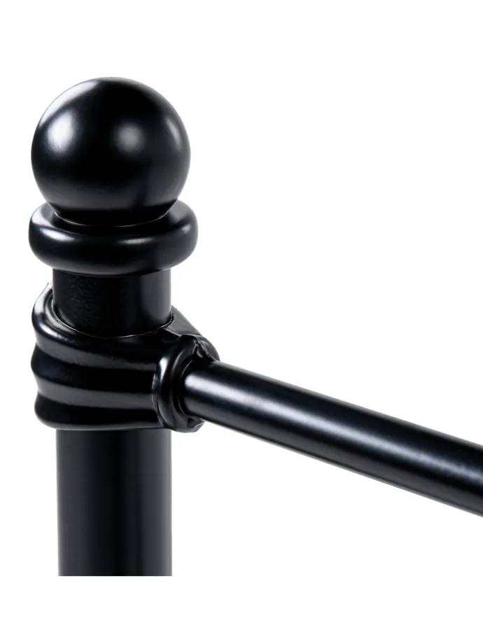 Doppelbett LYNX in Schwarz - (W) 121 x (H) 110 x (L) 209 cm