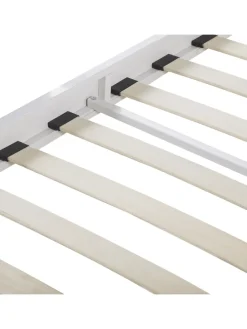 Doppelbett MAURS in Weiß/Braun - (W) 167 x (H) 100 x (L) 209 cm