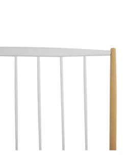 Doppelbett MAURS in Weiß/Braun - (W) 167 x (H) 100 x (L) 209 cm