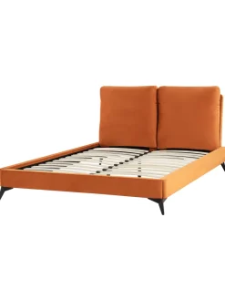 Doppelbett MELLE in Orange/Schwarz - (W) 156 x (H) 95 x (L) 233 cm