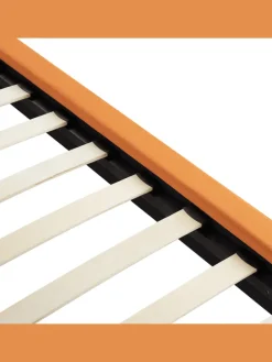 Doppelbett MELLE in Orange/Schwarz - (W) 156 x (H) 95 x (L) 233 cm