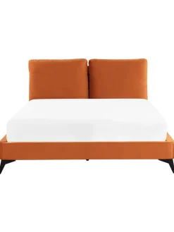 Doppelbett MELLE in Orange/Schwarz - (W) 176 x (H) 95 x (L) 233 cm