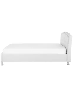 Doppelbett METZ in Weiß/Silber - (W) 185 x (H) 92 x (L) 214 cm