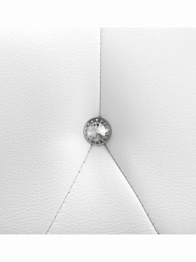 Doppelbett METZ in Weiß/Silber - (W) 185 x (H) 92 x (L) 214 cm