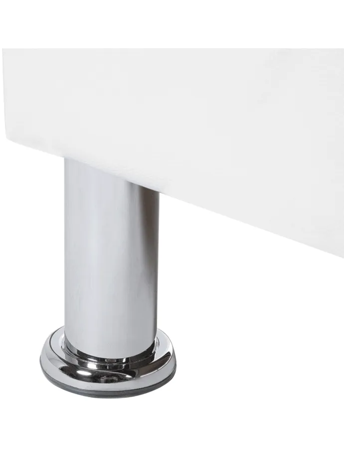Doppelbett METZ in Weiß/Silber - (W) 185 x (H) 92 x (L) 214 cm