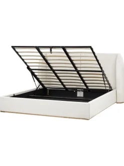 Doppelbett MONESTIER in Weiß - (W) 224 x (H) 115 x (L) 220 cm