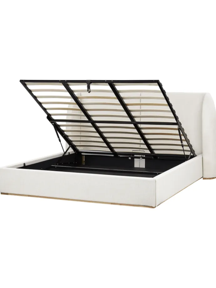 Doppelbett MONESTIER in Weiß - (W) 224 x (H) 115 x (L) 220 cm