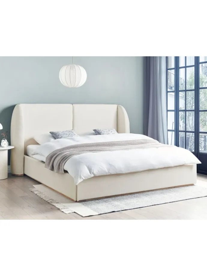 Doppelbett MONESTIER in Weiß - (W) 224 x (H) 115 x (L) 220 cm