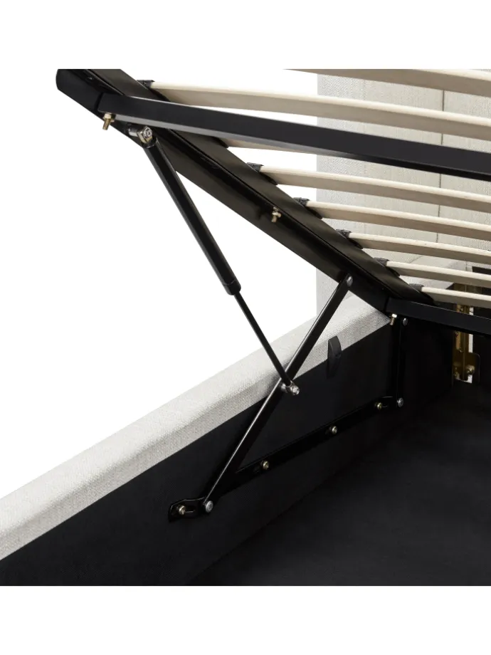 Doppelbett MONESTIER in Weiß - (W) 224 x (H) 115 x (L) 220 cm