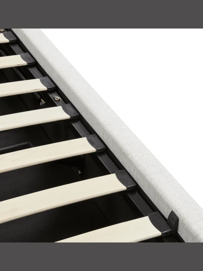 Doppelbett MONESTIER in Weiß - (W) 224 x (H) 115 x (L) 220 cm