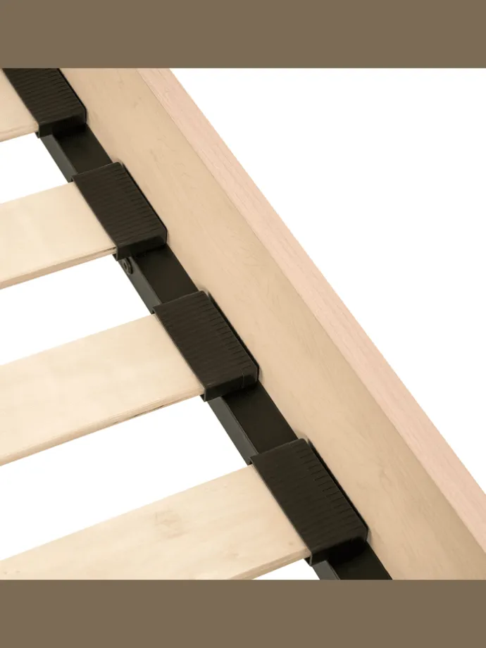 Doppelbett MONPAZIER in Braun - (W) 125 x (H) 99 x (L) 208 cm