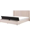 Doppelbett NOYERS in Rosa - (W) 210 x (H) 132 x (L) 247 cm