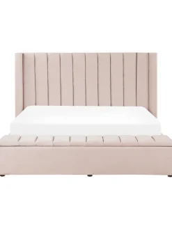 Doppelbett NOYERS in Rosa - (W) 210 x (H) 132 x (L) 247 cm