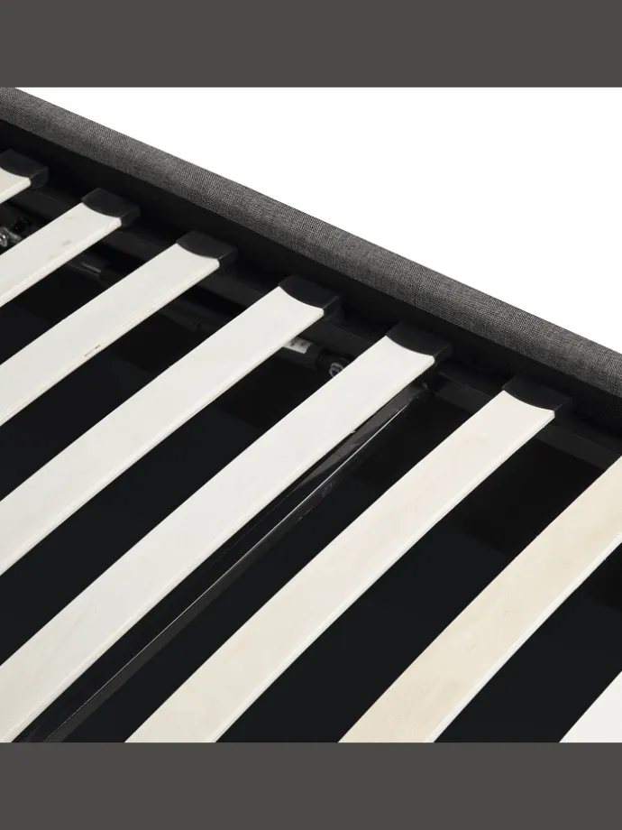 Doppelbett ORBEY in Grau - (W) 197 x (H) 88 x (L) 212 cm