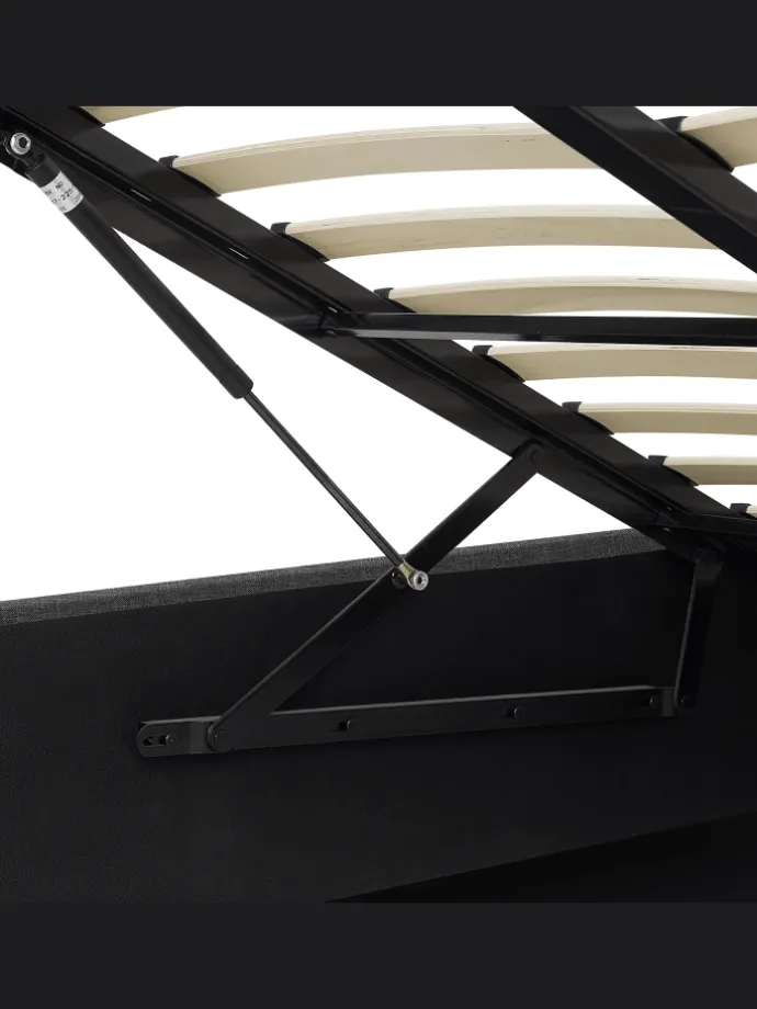 Doppelbett ORBEY in Grau - (W) 197 x (H) 88 x (L) 212 cm