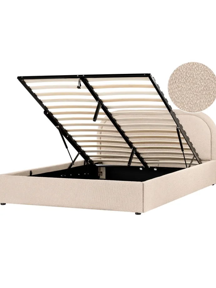 Doppelbett QUILLIEN in Beige - (W) 172 x (H) 91 x (L) 217 cm