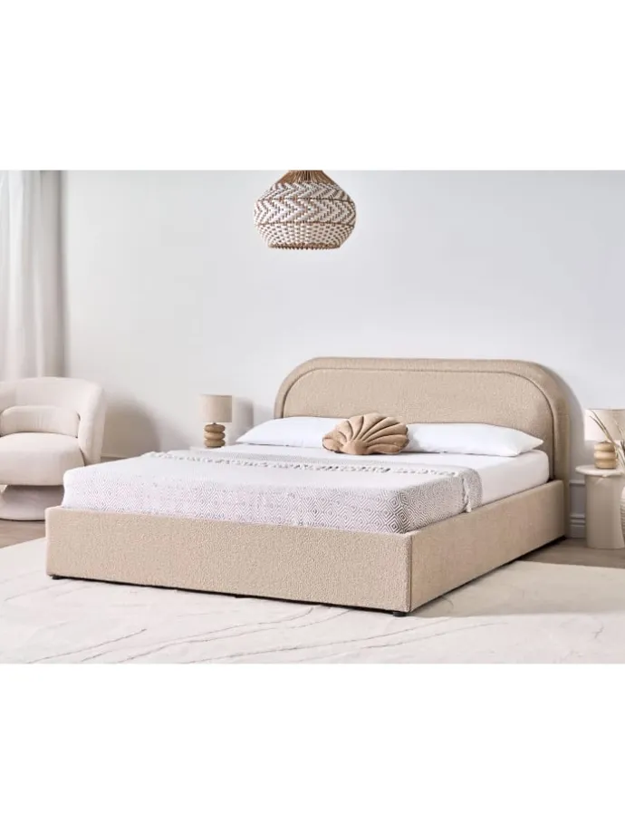 Doppelbett QUILLIEN in Beige - (W) 172 x (H) 91 x (L) 217 cm
