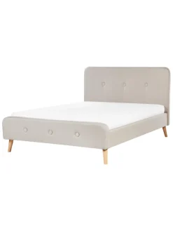 Doppelbett RENNES in Beige/Braun - (W) 151 x (H) 107 x (L) 216 cm