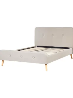 Doppelbett RENNES in Beige/Braun - (W) 151 x (H) 107 x (L) 216 cm