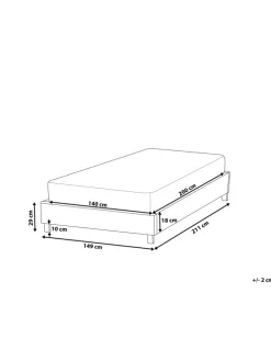 Doppelbett ROANNE in Beige/Braun - (W) 149 x (H) 29 x (L) 211 cm