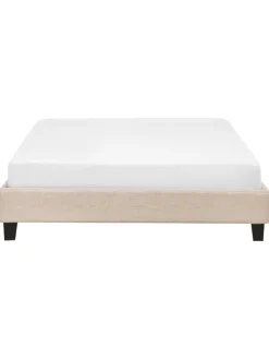 Doppelbett ROANNE in Beige/Braun - (W) 149 x (H) 29 x (L) 211 cm