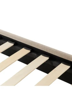 Doppelbett ROANNE in Beige/Braun - (W) 149 x (H) 29 x (L) 211 cm