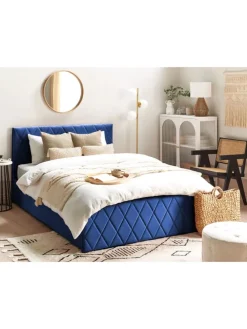 Doppelbett ROCHEFORT in Blau - (W) 150 x (H) 99 x (L) 214 cm