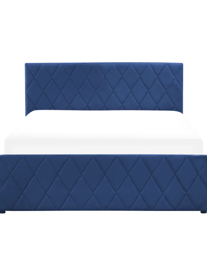 Doppelbett ROCHEFORT in Blau - (W) 150 x (H) 99 x (L) 214 cm