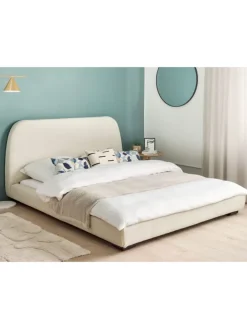 Doppelbett ROISEL in Beige/Schwarz - (W) 181 x (H) 101 x (L) 226 cm