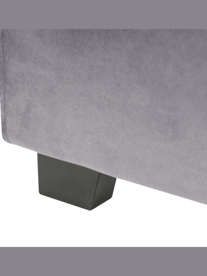 Doppelbett ROUEN in Grau/Schwarz - (W) 146 x (H) 112 x (L) 213 cm