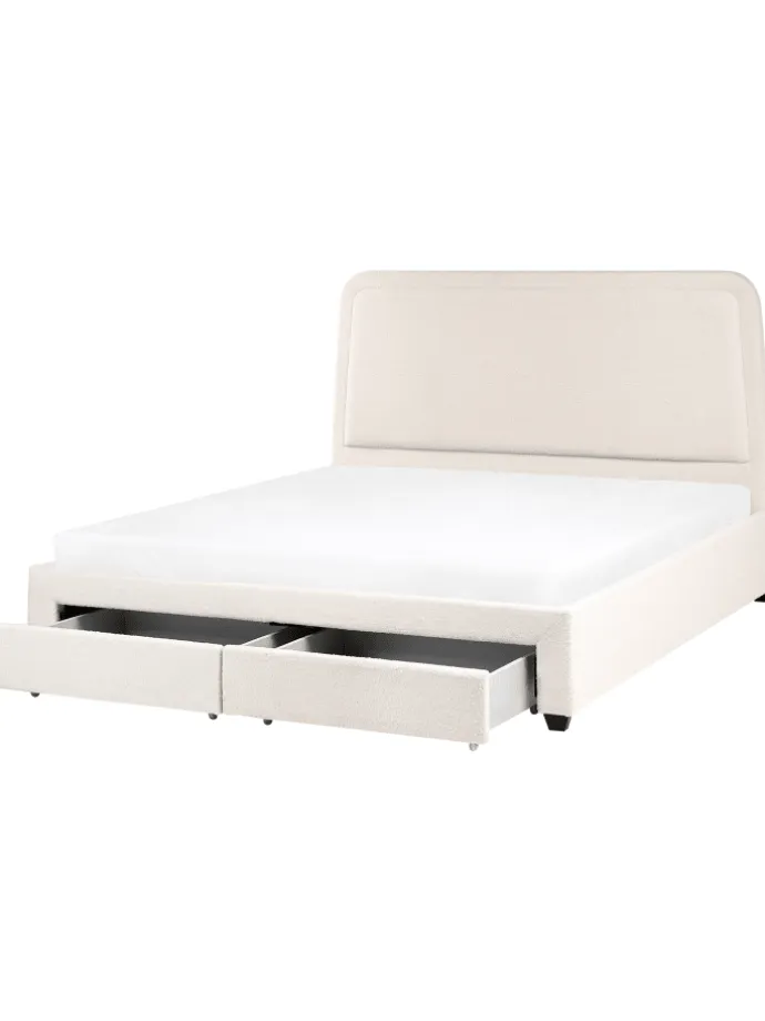 Doppelbett SARDENT in Weiß/Schwarz - (W) 188 x (H) 126 x (L) 213 cm