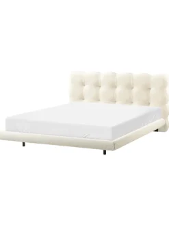 Doppelbett SOULISSE in Weiß/Schwarz - (W) 178 x (H) 93 x (L) 222 cm