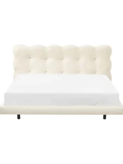 Doppelbett SOULISSE in Weiß/Schwarz - (W) 178 x (H) 93 x (L) 222 cm