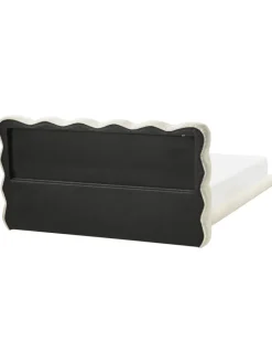 Doppelbett SOULISSE in Weiß/Schwarz - (W) 178 x (H) 93 x (L) 222 cm