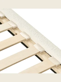 Doppelbett SOULISSE in Weiß/Schwarz - (W) 178 x (H) 93 x (L) 222 cm