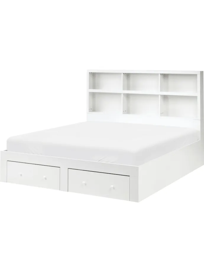 Doppelbett TARARE in Weiß - (W) 164 x (H) 125 x (L) 220 cm
