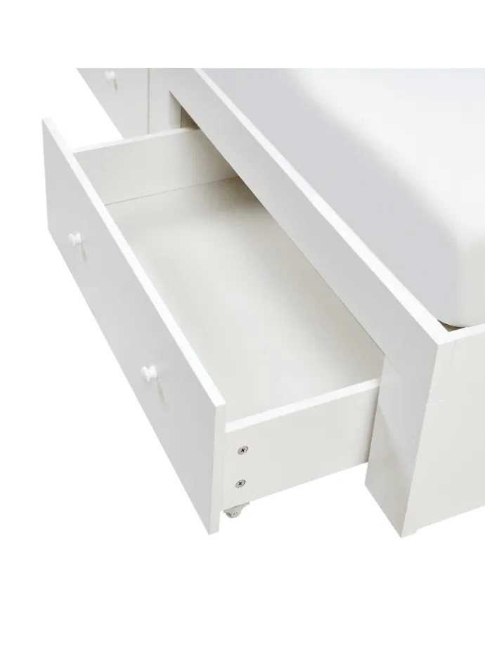 Doppelbett TARARE in Weiß - (W) 164 x (H) 125 x (L) 220 cm