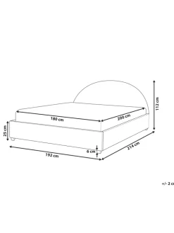 Doppelbett VAUCLUSE in Weiß - (W) 194 x (H) 112 x (L) 214 cm