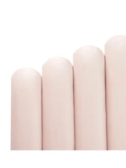 Doppelbett VINCENNES in Rosa/Schwarz - (W) 185 x (H) 124 x (L) 213 cm