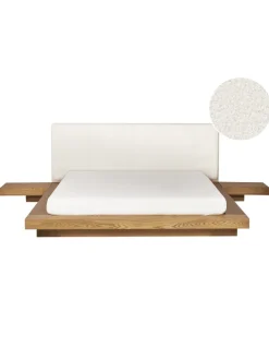 Doppelbett ZEN in Braun/Weiß - (W) 308 x (H) 86 x (L) 229 cm