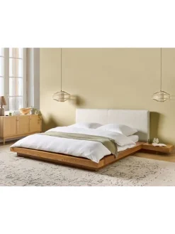 Doppelbett ZEN in Braun/Weiß - (W) 308 x (H) 86 x (L) 229 cm