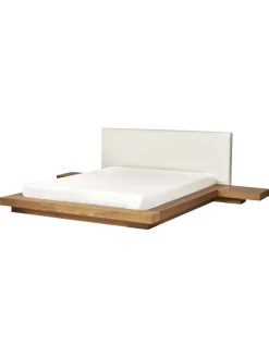 Doppelbett ZEN in Braun/Weiß - (W) 308 x (H) 86 x (L) 229 cm