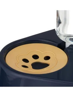 Doppelnapf mit Wasserspender in Blau