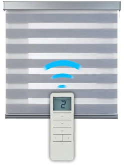 Doppelrollo in Silber