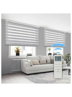 Doppelrollo in Silber