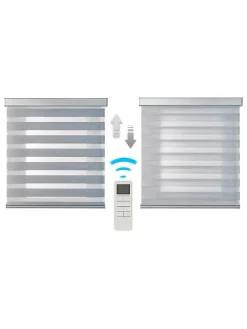 Doppelrollo in Silber