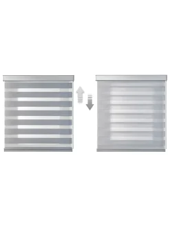 Doppelrollo in Silber