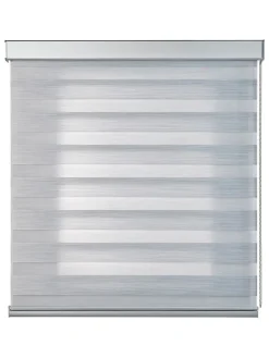 Doppelrollo in Silber