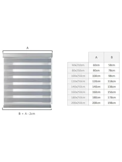 Doppelrollo in Silber